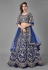 Blue art silk sequins work lehenga choli 6808