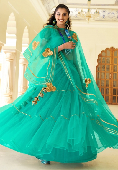 net frill gown design