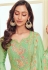 Light green georgette pant style suit 2012