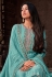 Sky blue cotton silk palazzo suit 1872