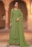 Green georgette palazzo suit 11003