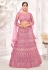 Pink net sequins work lehenga choli 126647