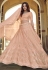 Peach georgette sequins work lehenga choli 7702