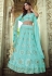 Sky blue georgette sequins work lehenga choli 7701