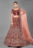Maroon velvet embroidered bridal lehenga choli 7001