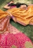 Peach banarasi silk embroidered lehenga choli 10126