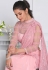 Pink lycra designer saree with blouse 21505