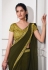 Mehndi silk saree with blouse 21510