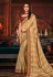 Beige silk party wear saree 114355
