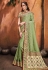 Light green satin festival wear saree 5606