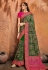 Green banarasi silk saree with blouse 5609