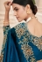 Blue silk saree with blouse 6611