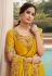 Mustard silk saree with blouse 6612