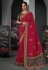 Magenta silk festival wear saree 120257
