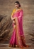 Pink banarasi silk festival wear saree 123674