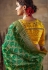 Green banarasi silk saree with blouse 123678