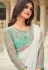 Off white chiffon saree with blouse 813