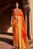 Orange silk festival wear saree 1375