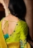 Green silk saree with blouse 1376
