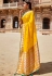 Yellow silk festival wear saree 1383