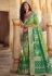 Green banarasi silk festival wear saree 10104
