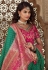 Sea green banarasi silk saree with blouse 10109