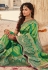 Green banarasi silk saree with blouse 10113