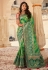 Green banarasi silk saree with blouse 10113