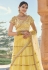 Yellow net embroidered lehenga choli 4225