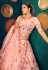 Peach georgette lehenga choli 1824