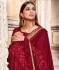 Maroon jacquard silk saree with blouse 38321