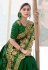 Green barfi silk saree with blouse 67883