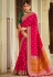Pink silk saree with blouse 101