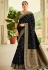 Black silk saree with blouse 107