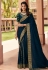 Navy blue georgette saree with blouse 6811
