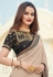Beige silk saree with blouse 3606