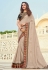 Beige silk saree with blouse 3606