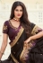 Black silk saree with blouse 3610