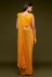 Yellow georgette festival wear saree 1009