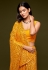 Yellow georgette festival wear saree 1009