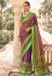 Magenta brasso festival wear saree 119