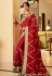Red silk festival wear saree 2601