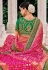 Pink silk patola print saree 5803
