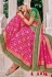 Pink silk patola print saree 5803
