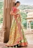 Light green silk patola print saree 5814