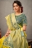 Yellow tussar silk saree with blouse 41511