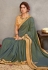 Olive green tussar silk saree with blouse 41514