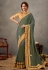 Olive green tussar silk saree with blouse 41514