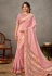 Pink satin silk festival wear saree 41517