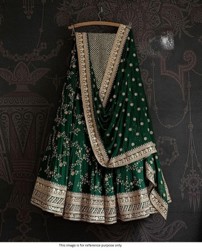 Bollywood Model Green georgette wedding lehenga